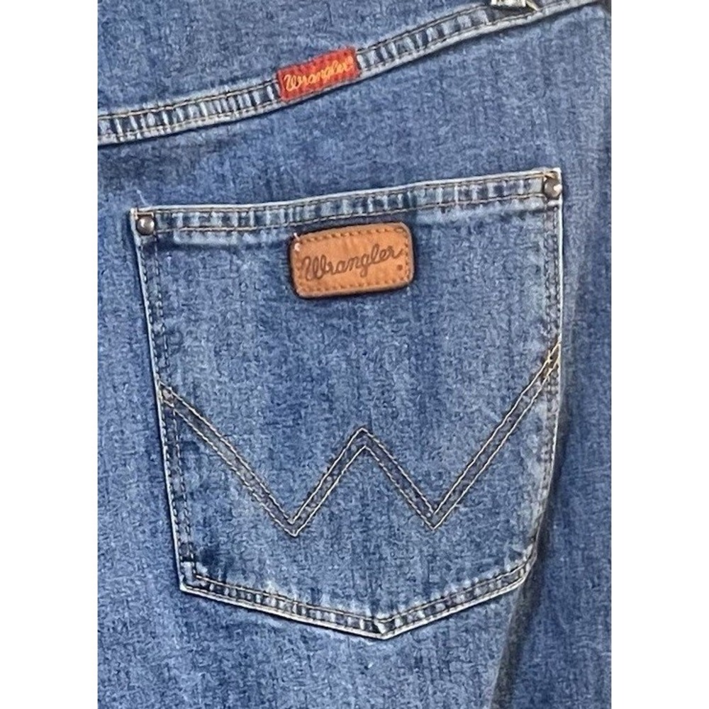 VTG Wrangler 18MWZ Cowboy Cut Jeans Women 13/14 W35x31.5 High Rise Slim Straight
